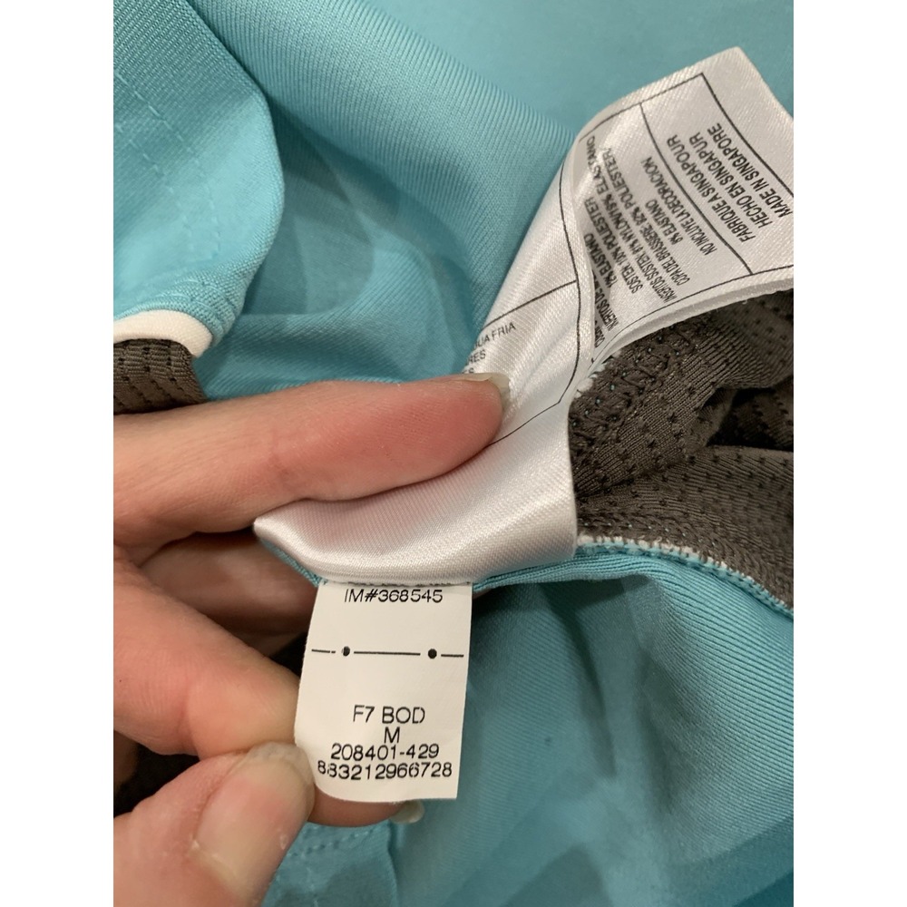 Nike Fit Dry Athletic Tank Top Teal Blue Grey Mesh Panel Racerback Sz M Gorpcore - Picture 5 of 8